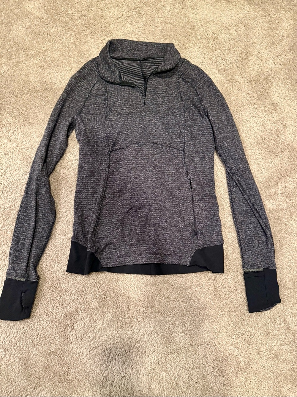 lululemon athletica runderful Dark Heather Gray Quarter-Zip Pullover
